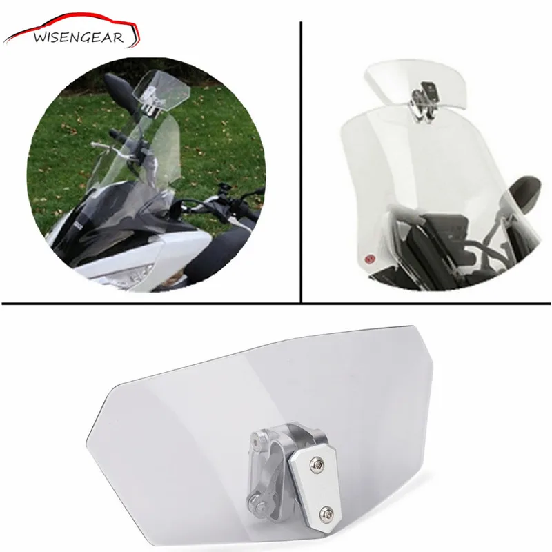 WISENGEAR Airflow Adjustable Clip On Windscreen Windshield Extension