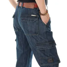 Autumn Winter Cargo Jeans Pants Men Casual Denim Pants Cotton Straight Loose Baggy Leisure Trousers Male Clothes Hip Hop Joggers Autumn Winter Cargo Jeans Pants Men Casual Denim Pants Cotton Straight Loose Baggy Leisure Trousers Male Clothes Hip Hop Joggers
