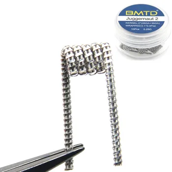 

Upgrade 10PCS Ni80 Prebuilt Coils Juggernaut Nichrome Premade Coil for Electronic Cigarette RDA RTA Atomizer Vape Heating Wire