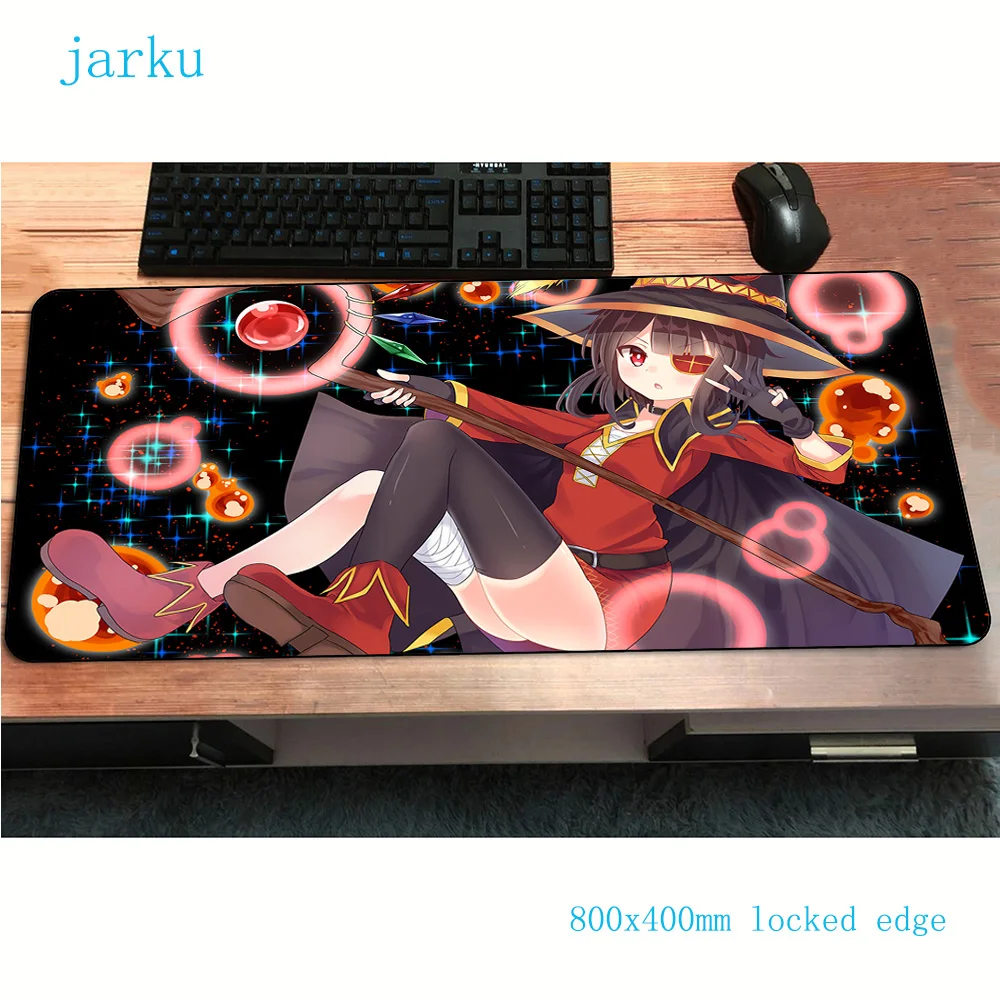 Megumin коврик для мыши 800x400x2 мм, игровой коврик для мыши, анимэ, великолепный офисный коврик, Настольный коврик, эстетический коврик для мыши, игры, pc, геймерские коврики