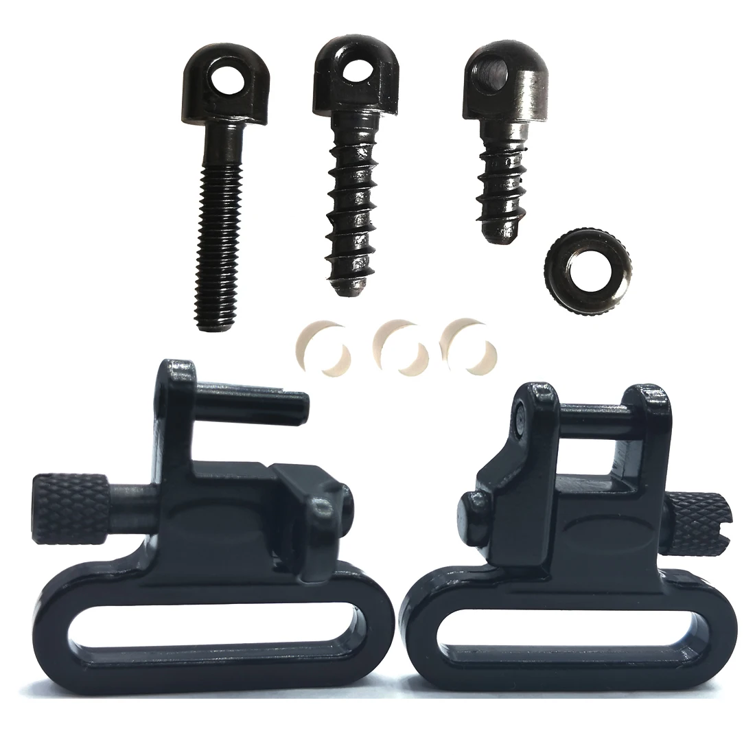 QD Sling Swivel Gun Sling Hook Loop with Screws Swivel Sling Wood Screw Studs Mount Base Kit