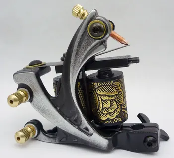 

10Pcs/lot Pro Casting Iron Tattoo Machine 10 Wraps coil stainless steel Tattoos Body Art Gun Coil Machine LPC-ITM-7058-6F