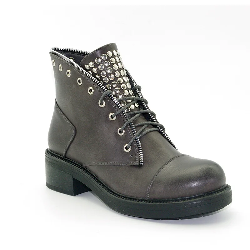 

Short boots European and American Wind low and round head boots factory customized women's boots 2018 autumn new fashion boots