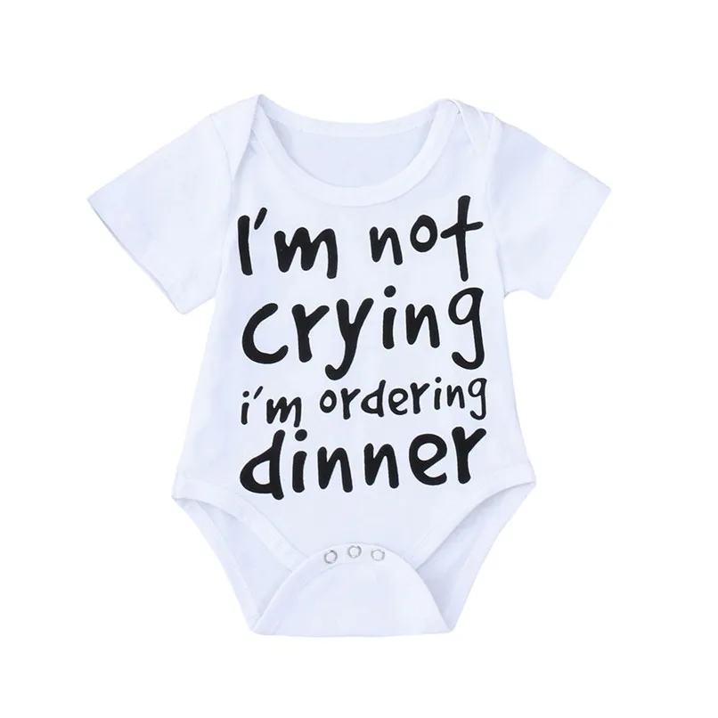 

I'm Not Cry Print Baby Boy Romper Newborn Baby Clothes Newborn One Piece BR-1918