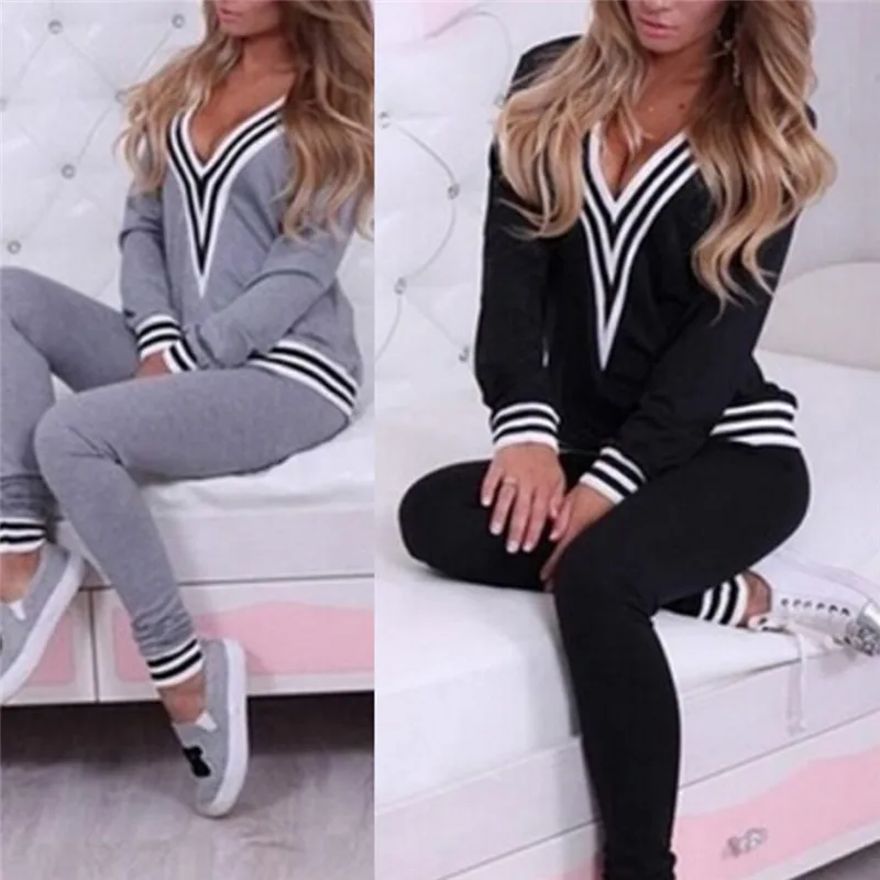 TrackSuit With Hood Black Long Sleeve Crop Top And Legging