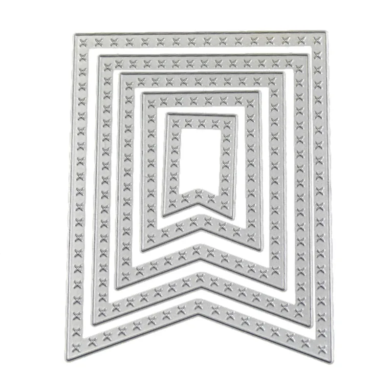 

5PCS Flag Banner die Metal Cutting Dies for DIY Scrapbooking Die Stencils Embossing DIY Card Making/Photo Album Decoration