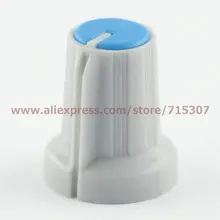 PHISCALE 20 шт синяя ручка потенциометра С нескользящими полосами 15x17x6/15*17*6 мм