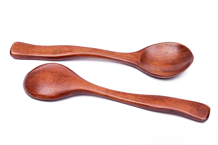 Small Natural Wood Spoons Korean Style Rice Soup Spoon Kids Baby Dessert Ice Cream Spoon Wooden Kitchen Cutlery Tableware (8)