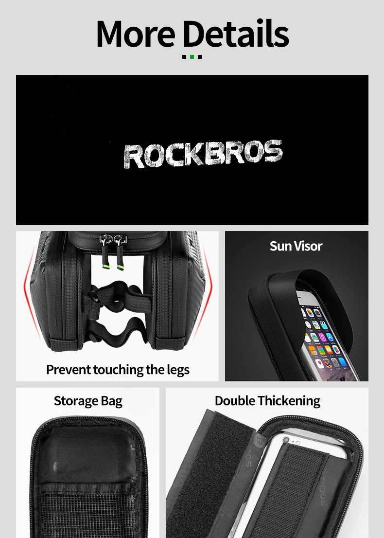 Clearance ROCKBROS Bike Bag Carbon Pattern Touch Screen Mobile Phone Bicycle Saddle Bag MTB Cycling Tube Bag For 6.2in Bicycle Accessories 13 Clearance ROCKBROS Bike Bag Carbon Pattern Touch Screen Mobile Phone Bicycle Saddle Bag MTB Cycling Tube Bag For 6.2in Bicycle Accessories 13