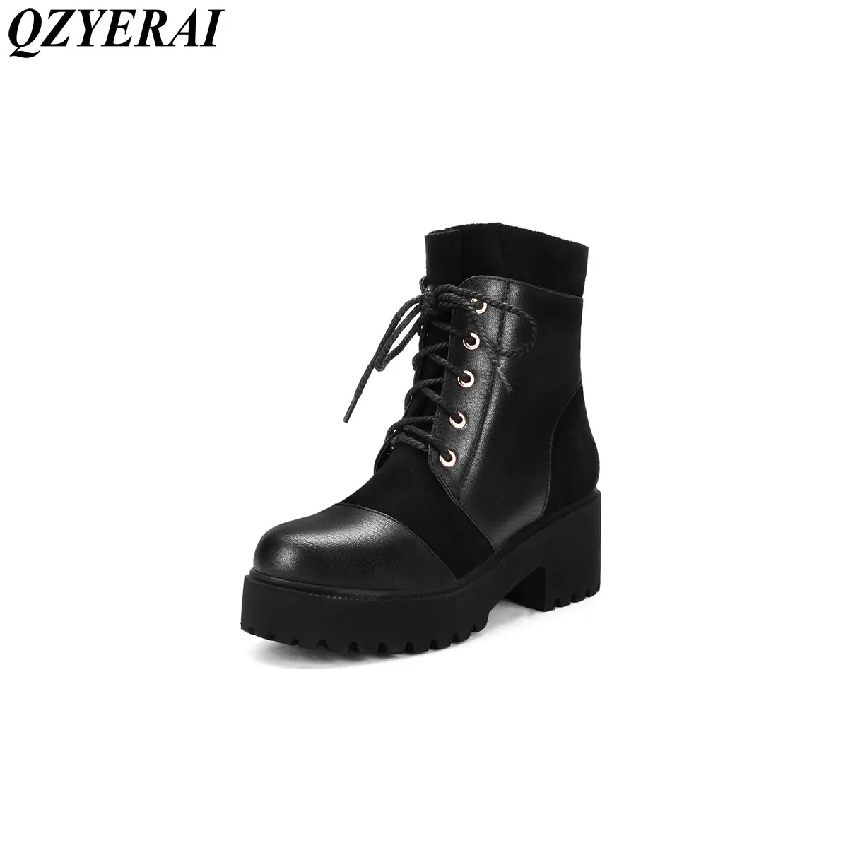 QZYERAI font b Women b font font b shoes b font new real leather lady Martin