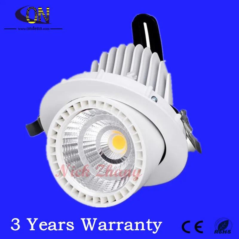 Dimmable Trimless Downlights COB 30W CREE LED Gimbal Down Light