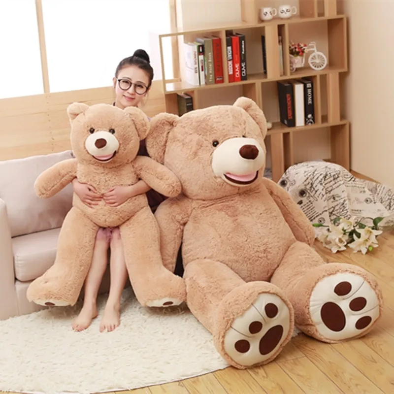 

New Arrival 1M American Giant Bear Plush Toy Big Size USA Teddy Bear Stuffed Animal Doll Valentine Gift for Girls
