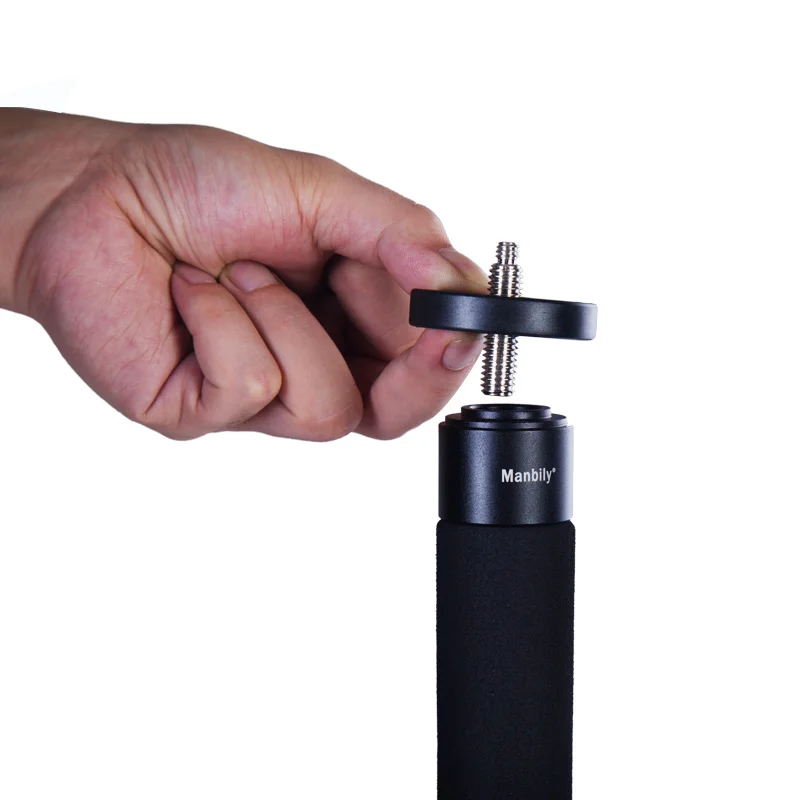  Manbily A-555 Portable Aluminum DSLR Unipod Monopod Walking Stick Flip Lock w Tripod Stand Statief 