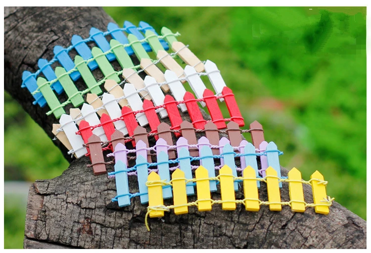 10 pcs Lattice Wooden Fence Mini Signs Fairy Dollhouse Garden Plant Figurine Decor Ornament Landscape Miniatures | Дом и сад
