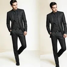 Пиджак на одной пуговице, костюмы с лацканами, приталенный Свадебный костюм жениха на заказ, смокинги для жениха, пиджак+ брюки+ жилет+ галстук