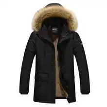 2016 Father Mens Jacket Men’s Thickened Fur Collar Cotton New Clothing Cotton Mens Winter Down Jackets And Coats A4238