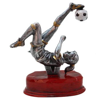 

Creative Women Soccer Player Model Figurine Statue Home Decor Retro Metal Craft Vintage Style Soccer Player Model Ornaments Girl