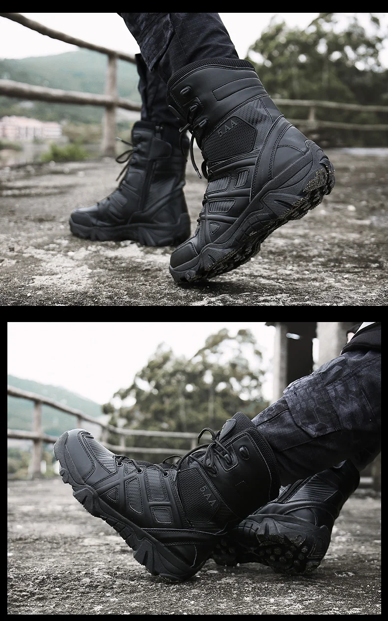 PHERON Для мужчин Высококачественная брендовая одежда кожаные ботинки в Военном Стиле спецназа Тактический пустынный армейские Для Мужчин's сапоги обувь для отдыха на открытом воздухе обувь ботильоны
