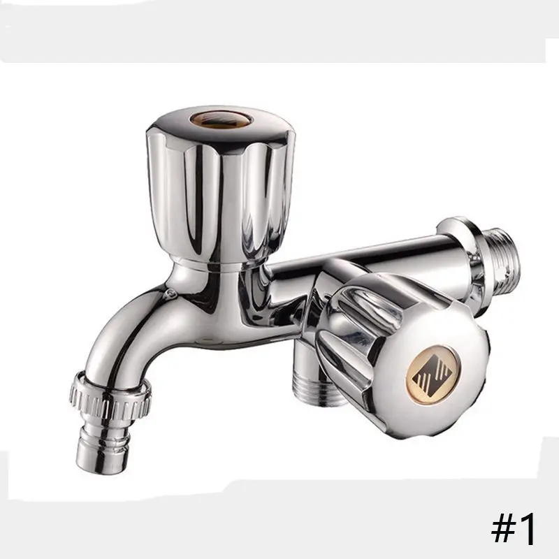 

Washing Machine Faucet Sink Basin Water Tap with Double Spout & Handle G1/2