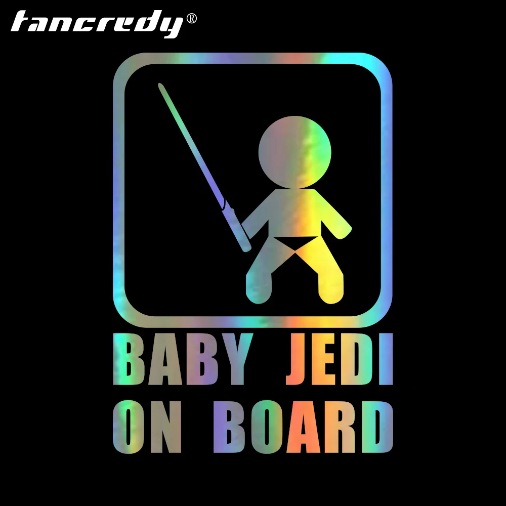 

Tancredy 2nd Half Price BABY JEDI ON BOARD Decals Car Bumper Stickers Car Styling Decoration Door Body Window Vinyl Stickers