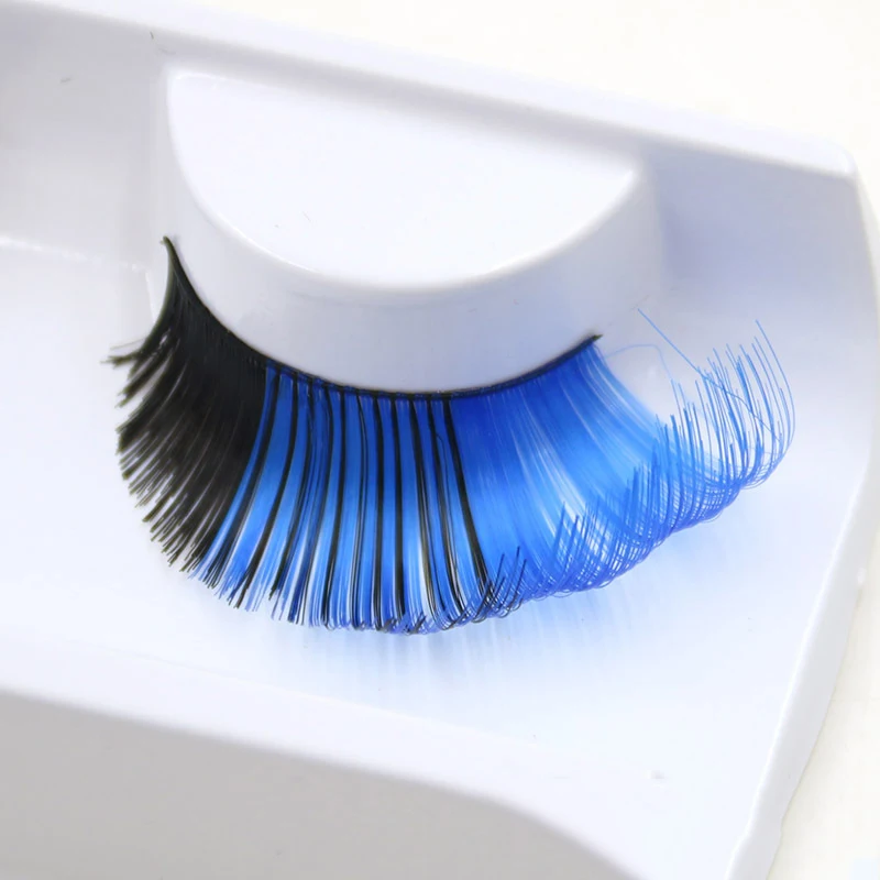 5 Pairs Exaggeration Blue False Eyelash Colorful Costume Party Color