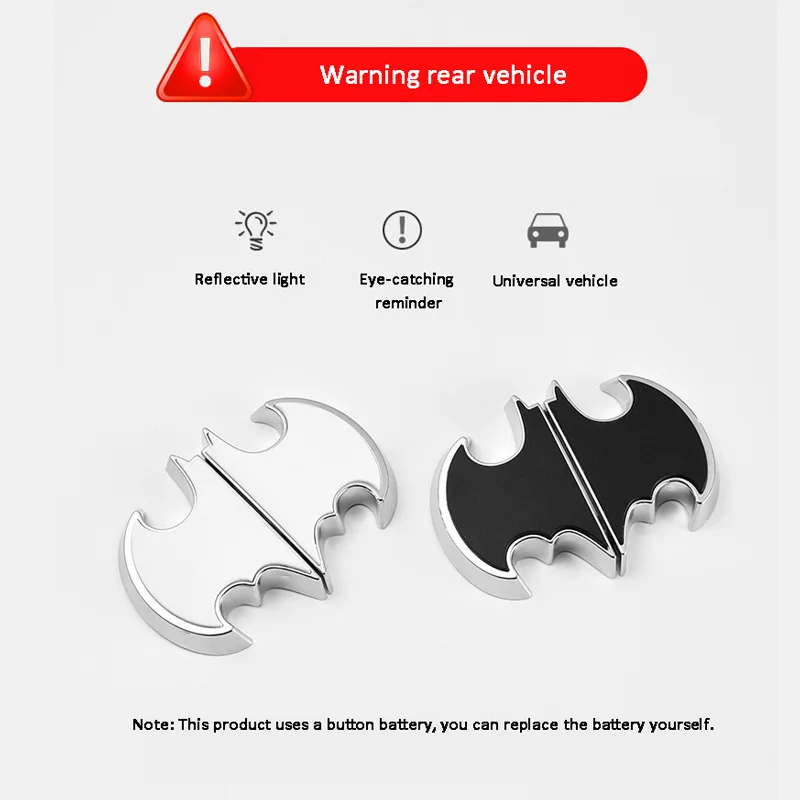 1 пара сигнальных огней летучей мыши, предупреждение о открывании автомобиля, инструкция по безопасности, беспроводной датчик предотвращения столкновений, стоп-сигналы