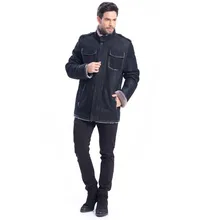 Для мужчин с коротким Стиль Повседневное Дубленки дубленка из овчины солнцезащитные очки-авиаторы b3 овчины jacketwool Куртка с воротником Для мужчин