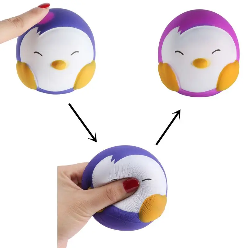 Новый волшебный Пингвин мягкими Jumbo Squishies игрушки изменить цвет замедлить рост Снятие Стресса Squeeze Игрушка подарок для девочек