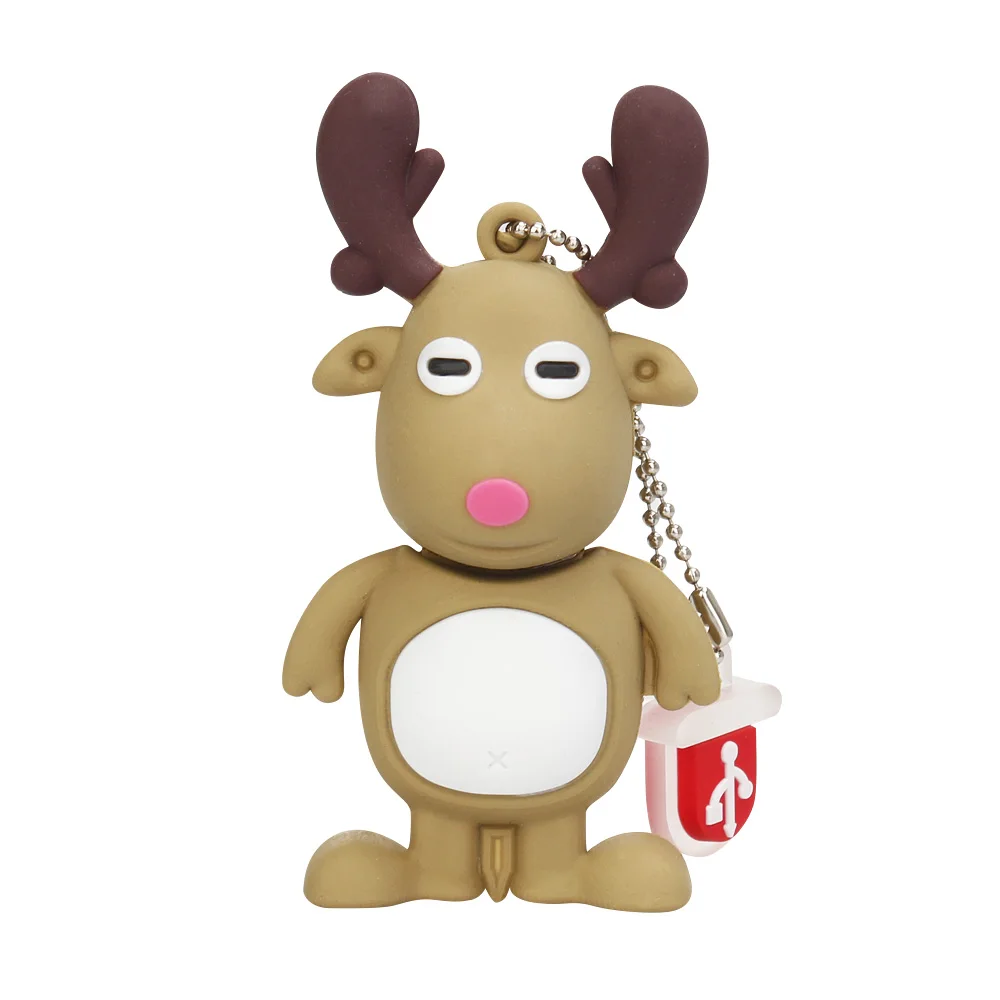 pendri USB Flash Drive 128GB Pendrive cartoon snowman Christmas tree gifts 64GB 32GB 16GB 8GB 4GB Elk Deer Santa Claus Pen drive