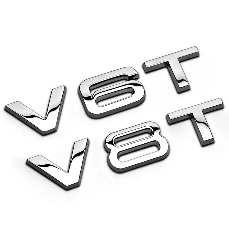 Separate V6t V8t Logo Zinc Alloy Car Styling Refitting