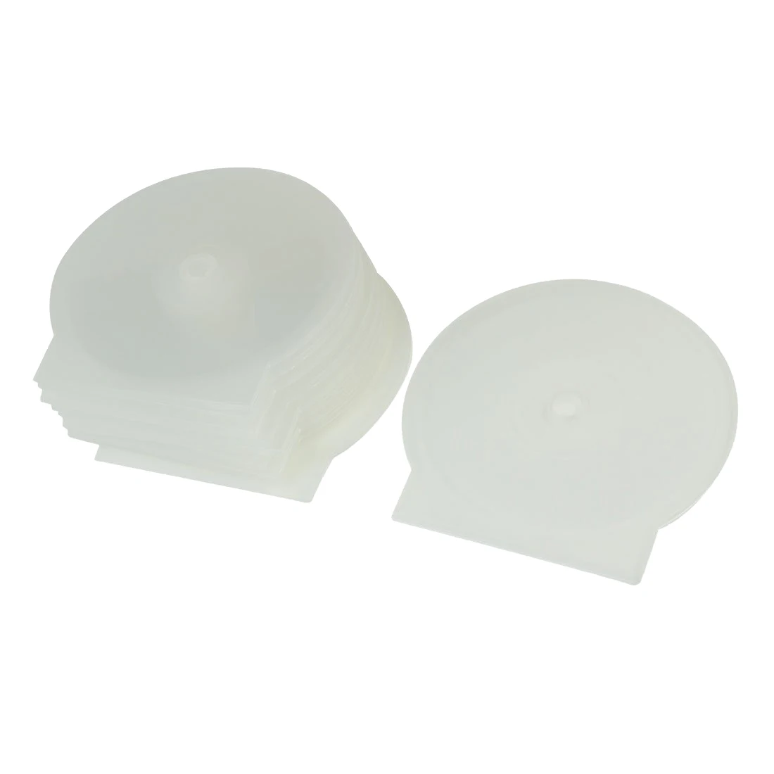 

YOC 10 Pcs Round Design Cases Plastic Clear White 4.8" Diameter DVD CD Box