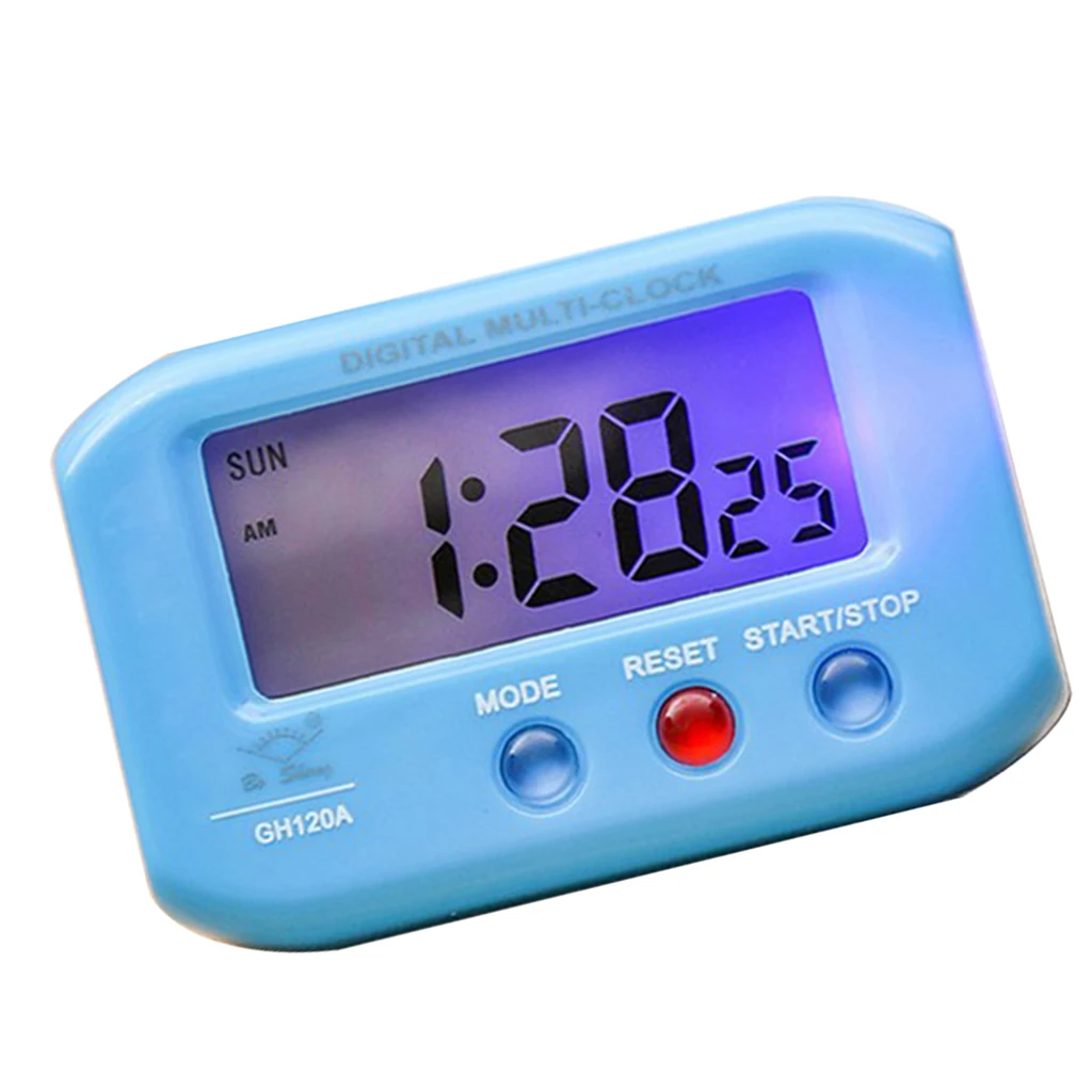 Mini Portable Clock Large Lcd Display Screen Desktop Table Car Dashboard Clock For Home Car With Large Backlight Screen Display