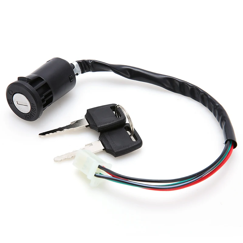 Universal Ignition Key Switch Lock 4 Wires For Motorcycle Motor
