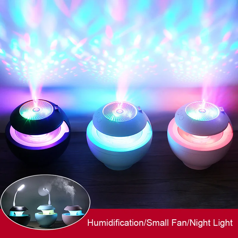 

2019 Drop Shpping with Projection 400ml Air Humidifier Aromatherapy Diffuser Fashion Portable Colorful Nightlight Mist Maker