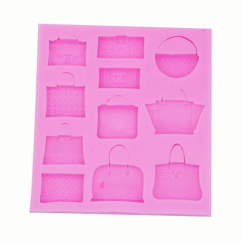 

DIY Girls Wallet Handbag Bag Purse Shape Silicone Molds Fondant Soap Cake Mould Cupcake Candy Chocolate Decoration Baking Tools