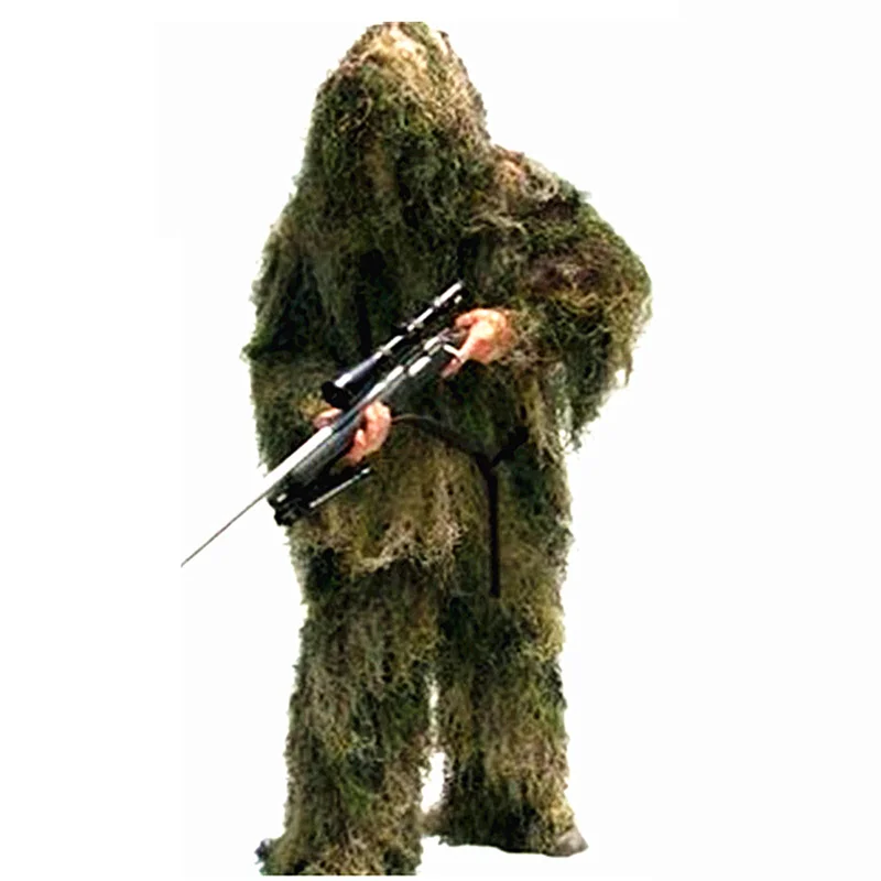Camouflage Hunting Ghillie Suits 3D Bionic Airsoft Uniform Sniper Hunting Clothes Sportswear Ghillie Suits Clothing for Hunting Camouflage Hunting Ghillie Suits 3D Bionic Airsoft Uniform Sniper Hunting Clothes Sportswear Ghillie Suits Clothing for Hunting