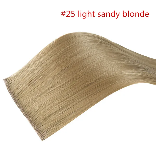 SARLA, 20 дюймов, 24 дюйма, 28 дюймов, синтетические волосы, прямые волосы для наращивания, накладные волосы на заколках, выделяют волосы, высокотемпературное волокно - Цвет: Light Sandy Blonde