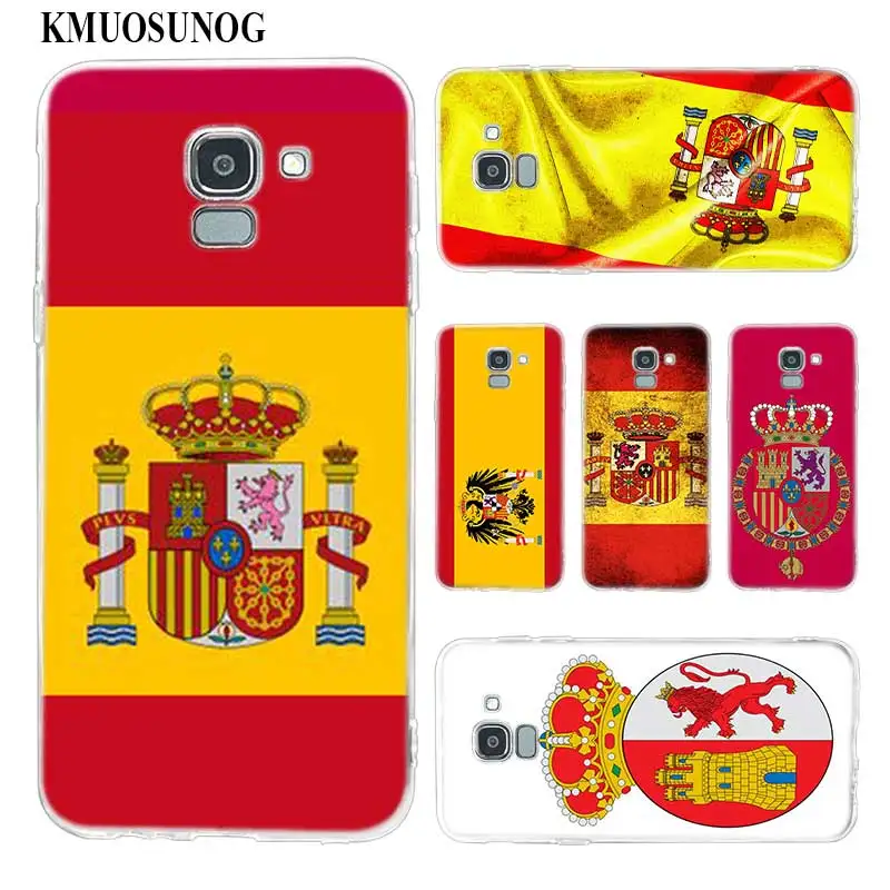 

Transparent Soft Silicone Phone Case Spanish Spain Flag for Samsung Galaxy j8 j7 j6 j5 j4 j3 Plus 2018 2017 Prime