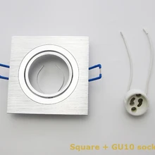 DIY KIT 4 шт оправа прямоугольной формы для GU10 MR16 GU5.3 опорная стойка металлический светодиодный прожектор держатель круглый dia50mm края для Светящиеся стаканы