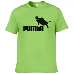 2016 забавная футболка милые футболки homme Pumba Мужская, с коротким рукавом хлопковые топы крутая футболка лето Трикотажный костюм футболка #062