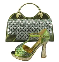 New Design Italian Shoe With Match Bag Fashion Italy Shoe And Bag To Match African Women Shoes For Party And Wedding 1308-35