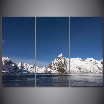 

3 Pcs/Set Framed HD Printed Ice Mountain Lake Picture Wall Art Canvas Print Decor Poster Canvas Modern Oil Painting