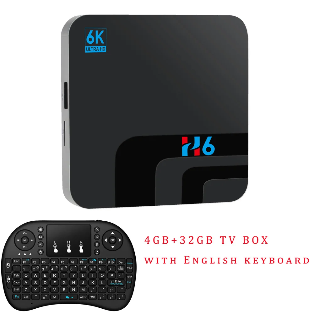 Add English keyboard Topsion Android 9,0 Smart tv BOX 4G DDR3 32G EMMC rom телеприставка 6K 3D H.265 Wifi медиаплеер Air mouse - Цвет: Add English keyboard