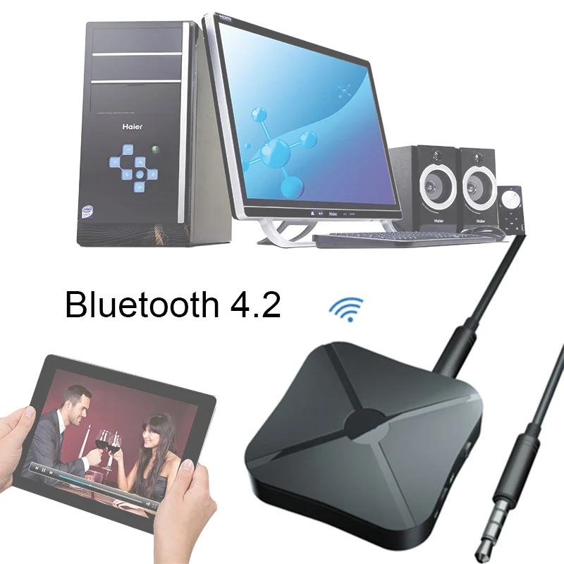Bluetooth передатчик приемник адаптер 2 в 1 Bluetooth 4,2 беспроводной аудио ТВ автомобильный музыкальный приемник