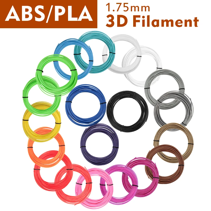 Филамент для 3D принтера 20 цветов 200 м ABS/PLA 1 75 мм|Материалы 3D-печати| |
