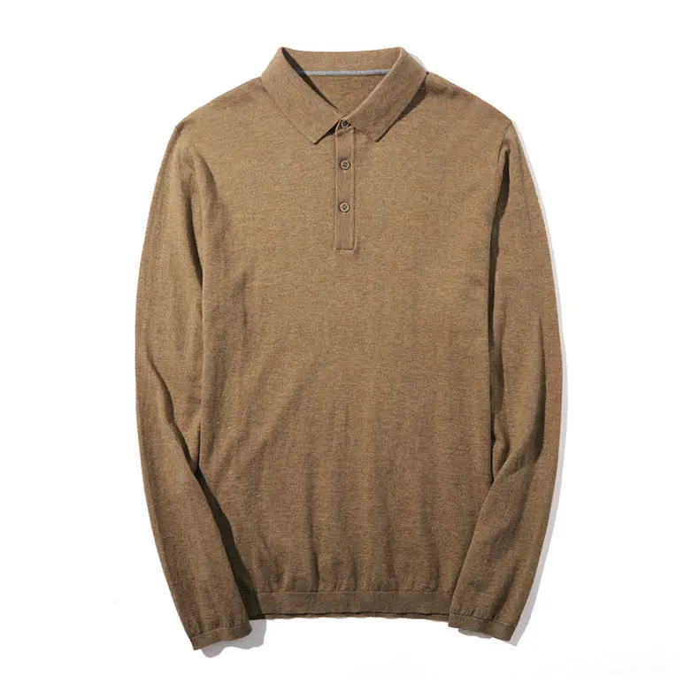 MuLs 2019 Mens Polo Pullovers Business Classic Long Sleeve 100% Cotton Knitted Quality Sweater Polos Male Plus Size 3XL 4XL Tops 13