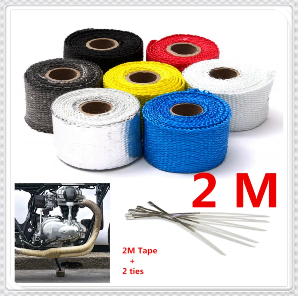 

Motorcycle moto Exhaust Heat Wrap cover tape FOR YAMAHA XV 950 RACER TDM 900 MT-125 MT125 MT-01 V-MAX WR250R X