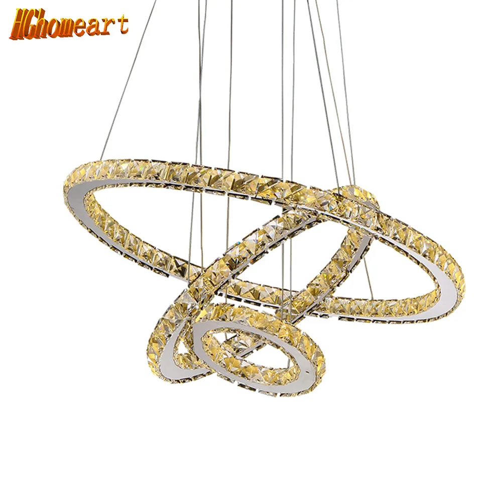 

HGHomeart Modern LED Crystal Chandelier Lights Lamp For Living Room Cristal Lustre Lighting Pendant Hanging Ceiling Fixtures