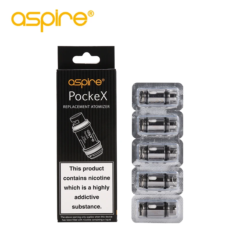 

5pcs/Lot E Cig Core Aspire PockeX Coils SS316L 0.6ohm 1.2ohm U-Tech Electronic Cigarette Vape Replacement Atomizer Heads