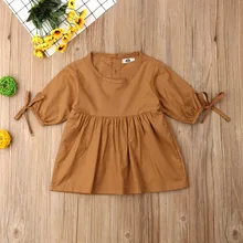 Новое платье для новорожденного прекрасный для девочек, винтажное с рукавом 1/2, для вечеринок, праздничные платья для девочек, летняя одежда для девочек